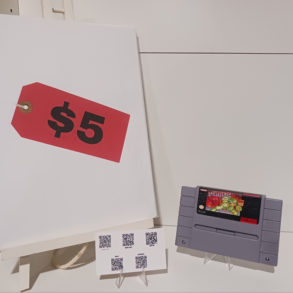 SNES Nintendo Battleclash Video Game Cartridge Super Scope Light Gun